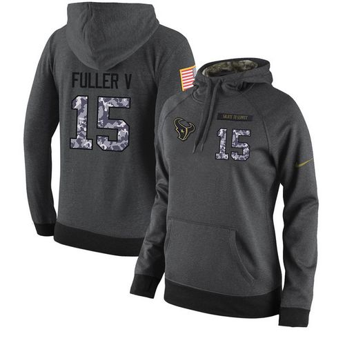 Women's Houston Texans #15 Will Fuller V Stitched Black Anthracite Salute To Service Player Performance Hoodie cheap jerseys for sale - CheapJerseys.Shop