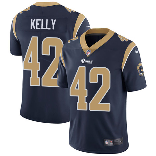 Los Angeles Rams #42 John Kelly Navy Blue Team Color Men's Stitched Vapor Untouchable Limited Jersey Men's cheap jerseys for sale - CheapJerseys.Shop