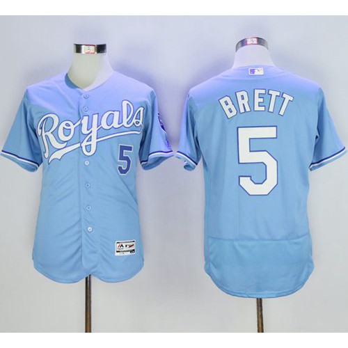 Kansas City Royals #5 George Brett Light Blue Flexbase Authentic Collection Stitched Jersey Men's cheap jerseys for sale - CheapJerseys.Shop
