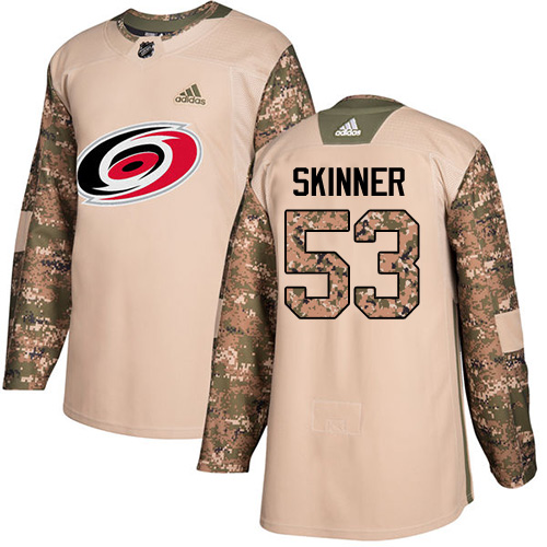 Carolina Hurricanes #53 Jeff Skinner Camo Authentic 2017 Veterans Day Stitched Youth Jersey Youth cheap jerseys for sale - CheapJerseys.Shop