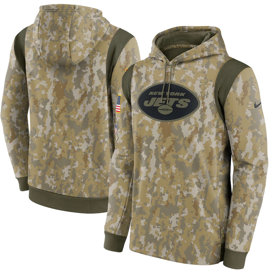 New York Jets Camo 2021 Salute To Service Therma Performance Pullover Hoodie cheap jerseys for sale - CheapJerseys.Shop