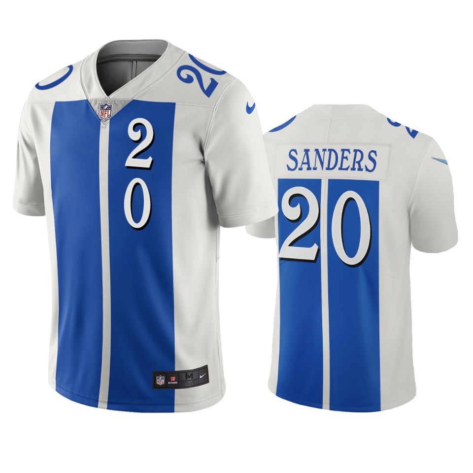 Detroit Lions #20 Barry Sanders White Blue Vapor Limited City Edition Jersey cheap jerseys for sale - CheapJerseys.Shop