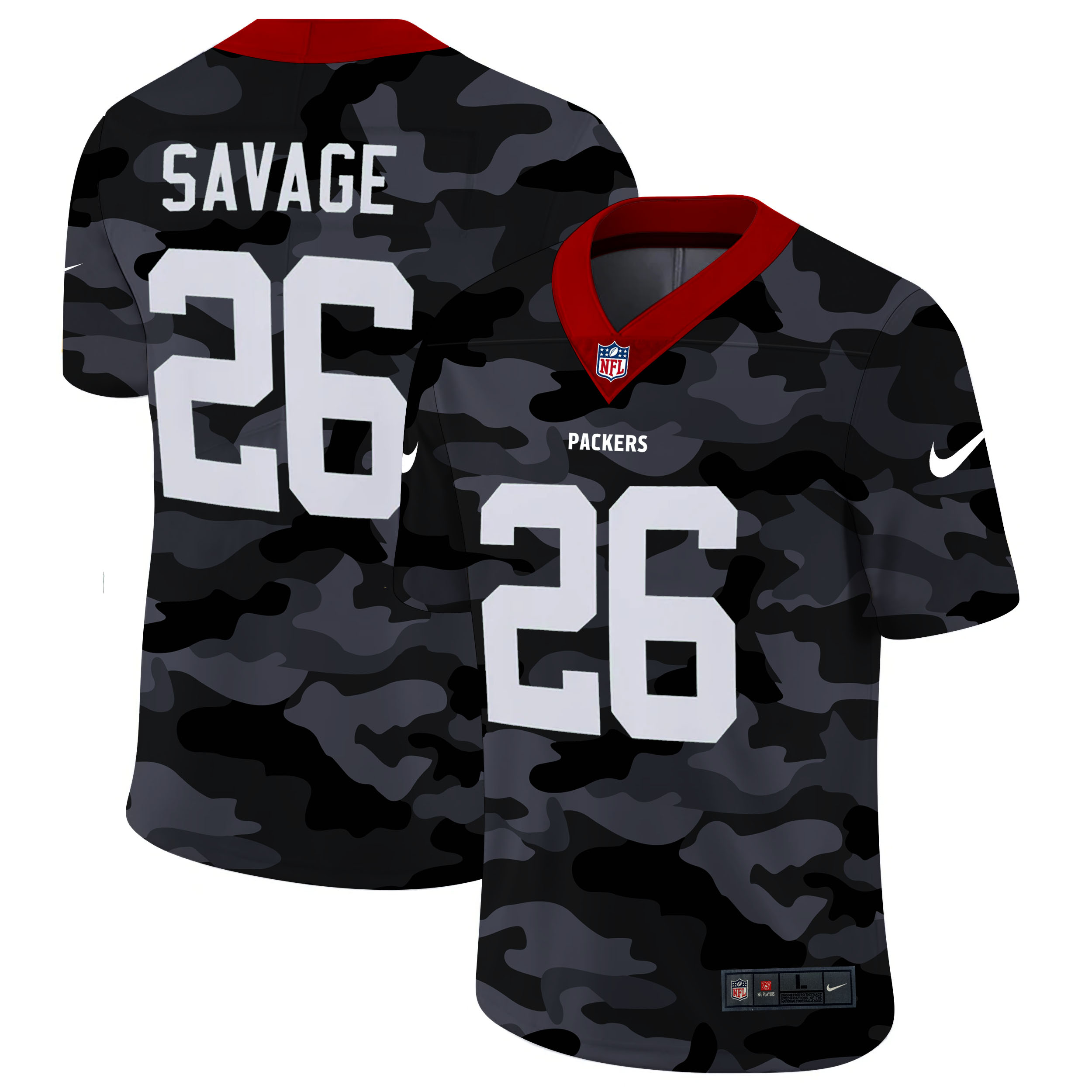 Green Bay Packers #26 Darnell Savage Jr. Men's 2020 Black CAMO Vapor Untouchable Limited Stitched Jersey cheap jerseys for sale - CheapJerseys.Shop