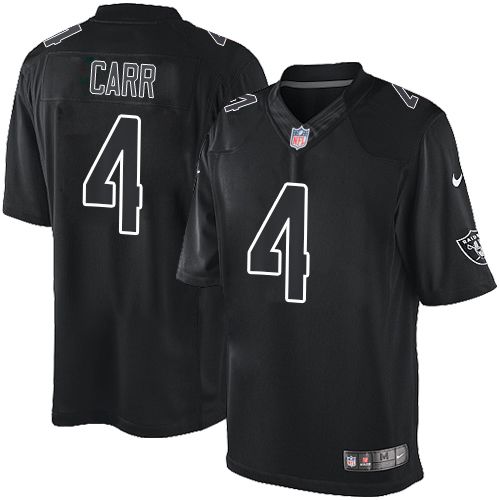 Raiders #4 Derek Carr Black Men's Stitched Impact Limited Jersey cheap jerseys for sale - CheapJerseys.Shop