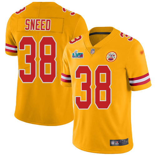 Chiefs #38 L'Jarius Sneed Gold Super Bowl LVII Patch Men's Stitched Limited Inverted Legend Jersey cheap jerseys for sale - CheapJerseys.Shop