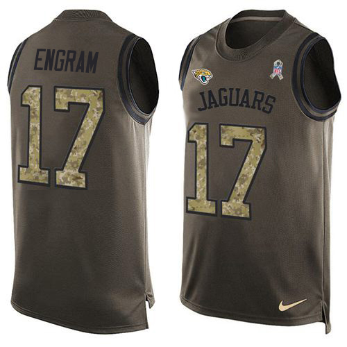Jaguars #17 Evan Engram Green Men's Stitched Limited Salute To Service Tank Top Jersey cheap jerseys for sale - CheapJerseys.Shop