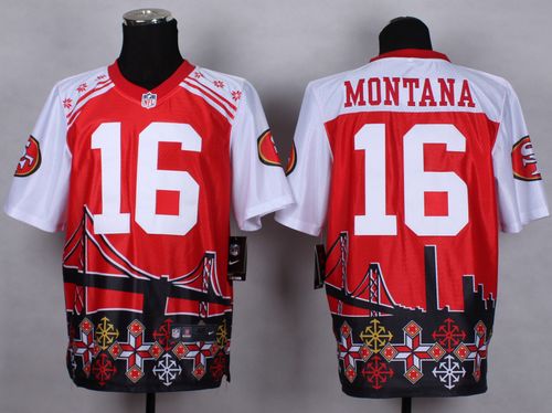 49ers #16 Joe Montana Red Men's Stitched Elite Noble Fashion Jersey cheap jerseys for sale - CheapJerseys.Shop