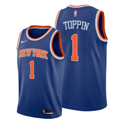 New York Knicks #1 Obi Toppin Blue Swingman Icon Edition Jersey Mens cheap jerseys for sale - CheapJerseys.Shop