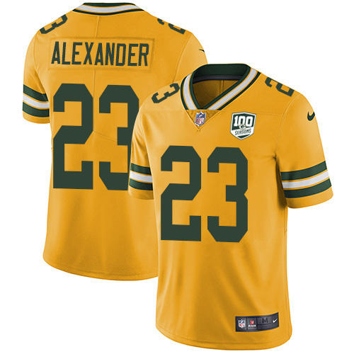 Packers #23 Jaire Alexander Yellow Men's 100th Season Stitched Limited Rush Jersey cheap jerseys for sale - CheapJerseys.Shop