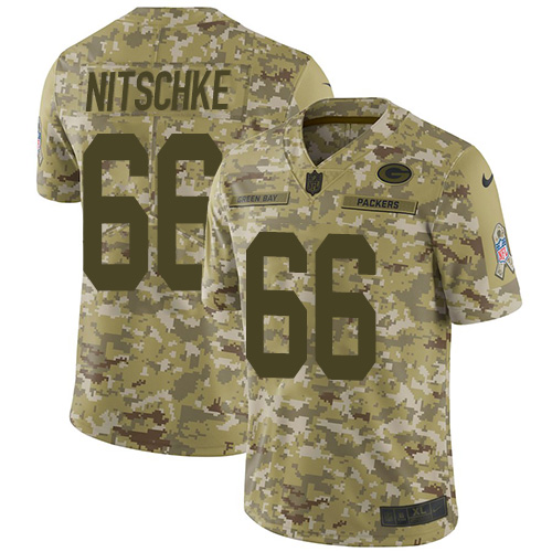 Green Bay Packers #66 Ray Nitschke Camo Men's Stitched Limited 2018 Salute To Service Jersey Men's cheap jerseys for sale - CheapJerseys.Shop