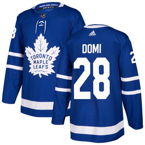 Maple Toronto Maple Leafs #28 Tie Domi Blue Home Authentic Stitched Jersey Men's cheap jerseys for sale - CheapJerseys.Shop
