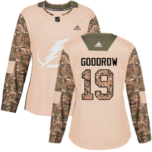 Tampa Bay Lightning #19 Barclay Goodrow Camo Authentic 2017 Veterans Day Women's Stitched Jersey Womens cheap jerseys for sale - CheapJerseys.Shop