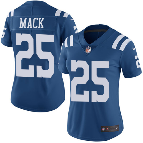 Indianapolis Colts #25 Marlon Mack Royal Blue Women's Stitched Limited Rush Jersey Womens cheap jerseys for sale - CheapJerseys.Shop