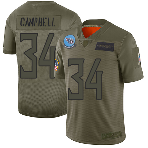 Tennessee Titans #34 Earl Campbell Camo Men's Stitched Limited 2019 Salute To Service Jersey Men's cheap jerseys for sale - CheapJerseys.Shop