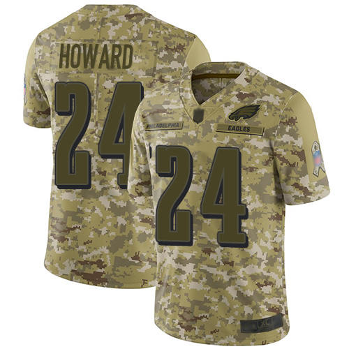 Philadelphia Eagles #24 Jordan Howard Camo Men's Stitched Limited 2018 Salute To Service Jersey Men's cheap jerseys for sale - CheapJerseys.Shop