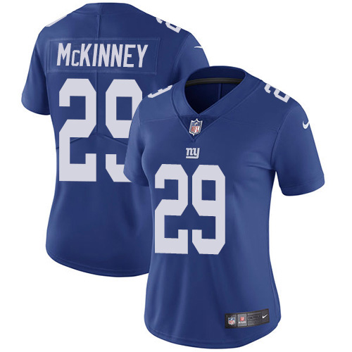 New York Giants #29 Xavier McKinney Royal Blue Team Color Women's Stitched Vapor Untouchable Limited Jersey Womens cheap jerseys for sale - CheapJerseys.Shop