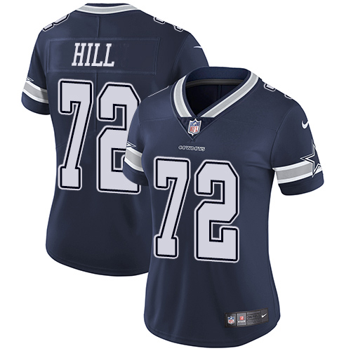 Dallas Cowboys #72 Trysten Hill Navy Blue Team Color Women's Stitched Vapor Untouchable Limited Jersey Womens cheap jerseys for sale - CheapJerseys.Shop