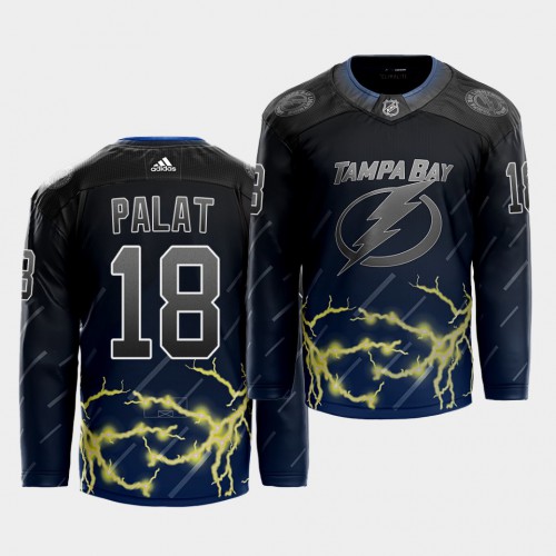Tampa Bay Lightning #18 Ondrej Palat 2021 City Concept Stitched Jersey - Black Men's cheap jerseys for sale - CheapJerseys.Shop