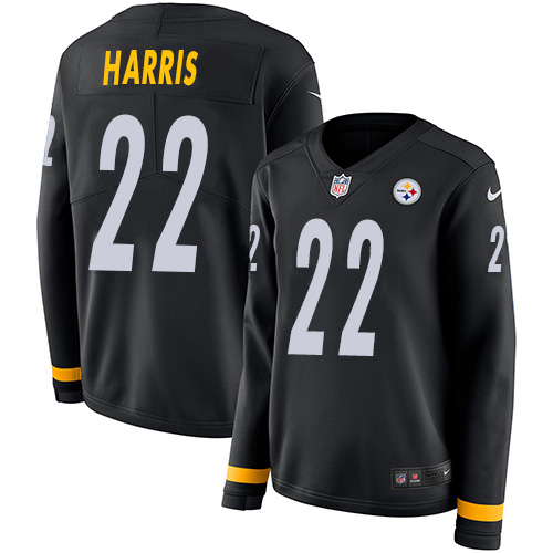 Steelers #22 Najee Harris Black Team Color Women's Stitched Limited Therma Long Sleeve Jersey cheap jerseys for sale - CheapJerseys.Shop