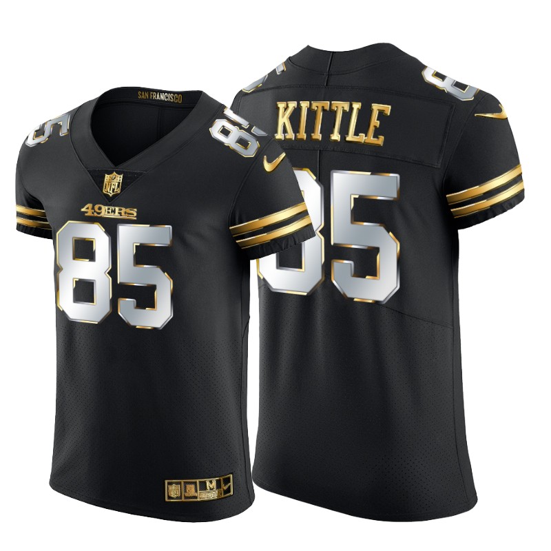 San Francisco 49ers #85 George Kittle Men's Black Edition Vapor Untouchable Elite Jersey cheap jerseys for sale - CheapJerseys.Shop