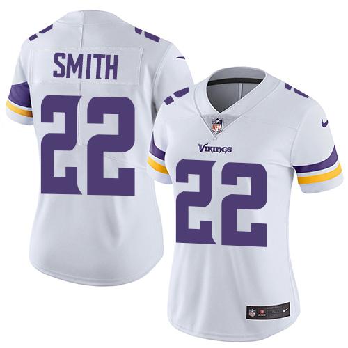 Vikings #22 Harrison Smith White Women's Stitched Vapor Untouchable Limited Jersey cheap jerseys for sale - CheapJerseys.Shop