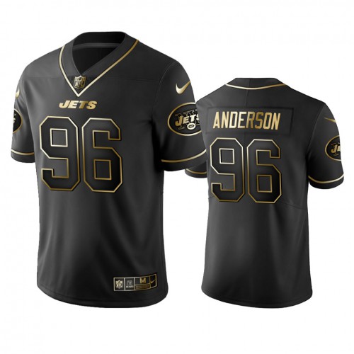 New York Jets #96 Henry Anderson Men's Stitched Vapor Untouchable Limited Black Golden Jersey Men's cheap jerseys for sale - CheapJerseys.Shop