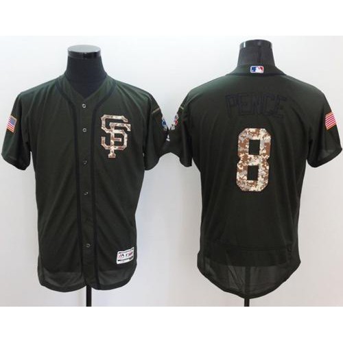 San Francisco Giants #8 Hunter Pence Green Flexbase Authentic Collection Salute to Service Stitched Jersey Men's cheap jerseys for sale - CheapJerseys.Shop