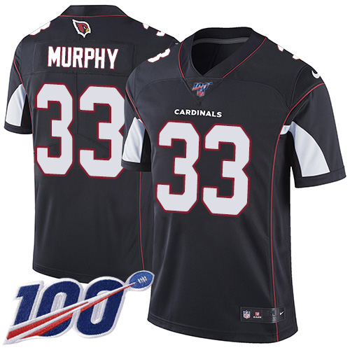 Arizona Cardinals #33 Byron Murphy Black Alternate Men's Stitched 100th Season Vapor Limited Jersey Men's cheap jerseys for sale - CheapJerseys.Shop