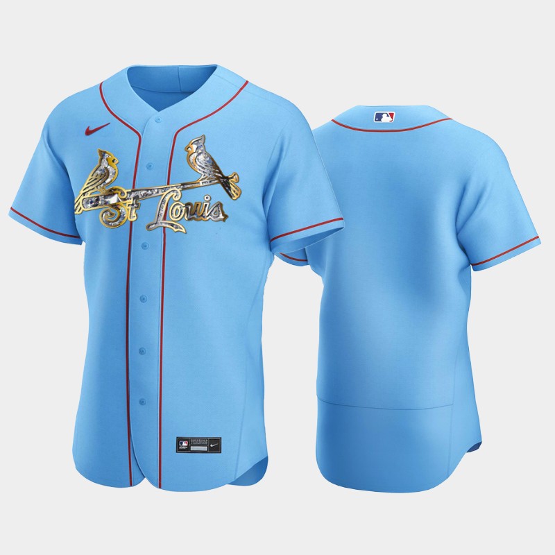 St.Louis Cardinals Blank Men's Diamond Edition Jersey - Blue cheap jerseys for sale - CheapJerseys.Shop
