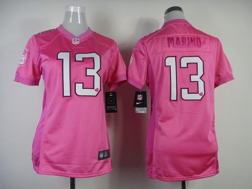 Dolphins #13 Dan Marino Pink Women's Be Luv'd Stitched New Elite Jersey cheap jerseys for sale - CheapJerseys.Shop