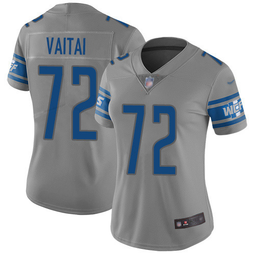 Detroit Lions #72 Halapoulivaati Vaitai Gray Women's Stitched Limited Inverted Legend Jersey Womens cheap jerseys for sale - CheapJerseys.Shop