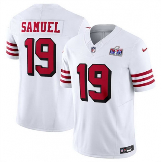 Youth San Francisco 49ers 19 Deebo Samuel New White 2023 F U S E Vapor Untouchable Limited Stitched 2024 Super Bowl LVIII Jersey cheap jerseys for sale - CheapJerseys.Shop