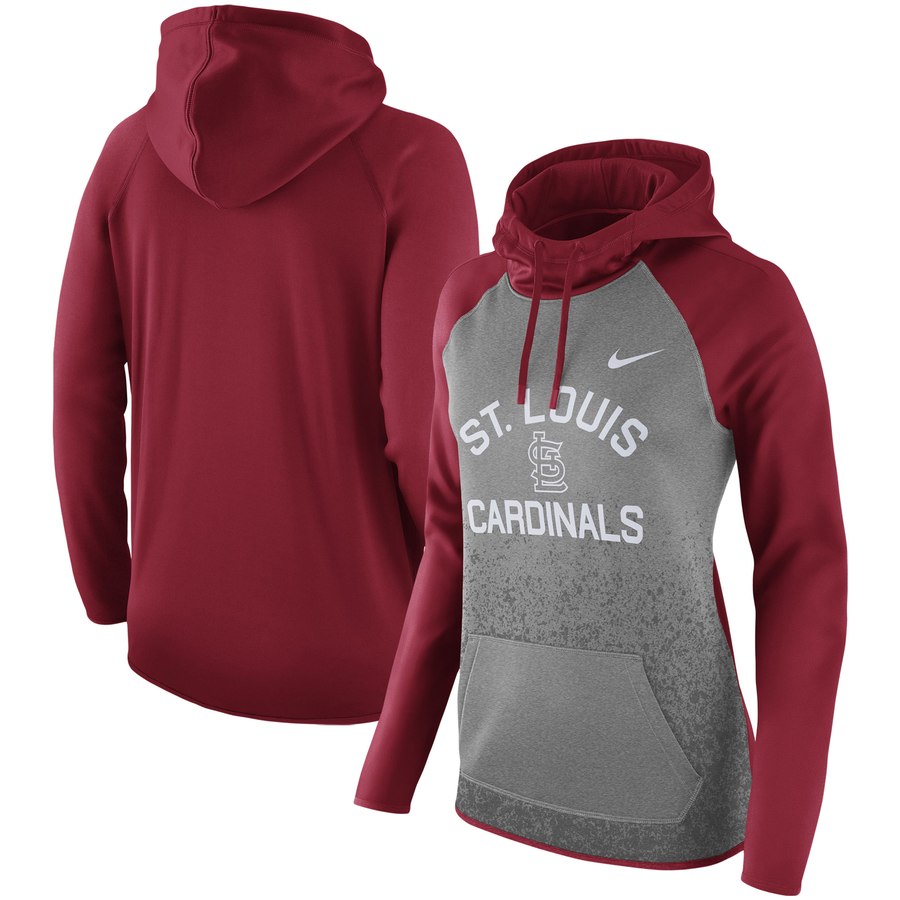 St. Louis Cardinals Women's All-Time Therma Performance Pullover Hoodie Dark Gray cheap jerseys for sale - CheapJerseys.Shop