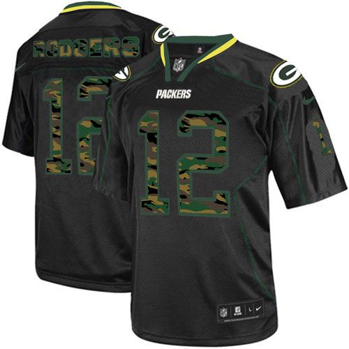 Packers #12 Aaron Rodgers Black Men's Stitched Elite Camo Fashion Jersey cheap jerseys for sale - CheapJerseys.Shop