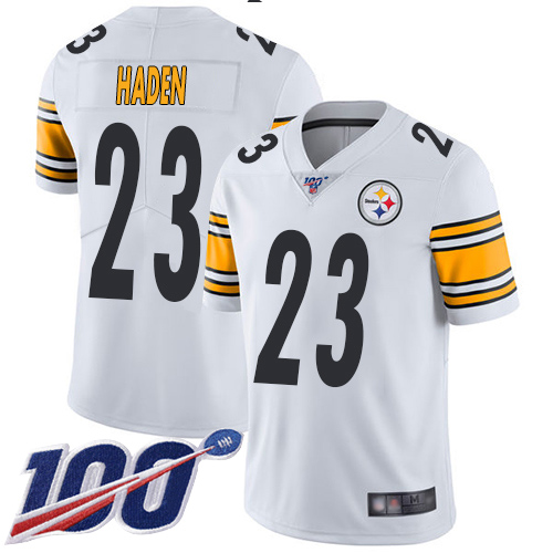 Pittsburgh Steelers #23 Joe Haden White Men's Stitched 100th Season Vapor Limited Jersey Men's cheap jerseys for sale - CheapJerseys.Shop