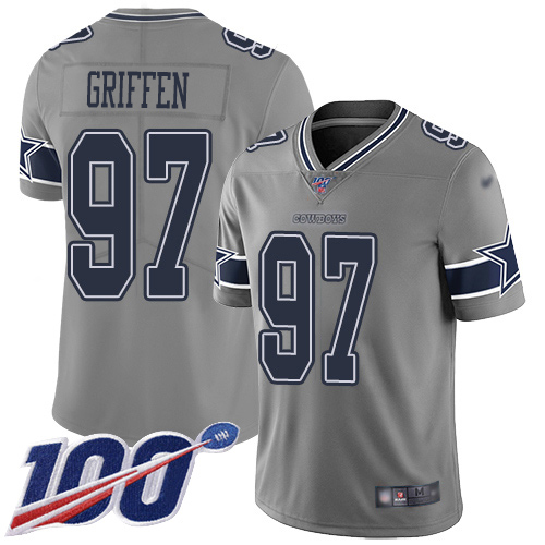 Dallas Cowboys #97 Everson Griffen Gray Youth Stitched Limited Inverted Legend 100th Season Jersey Youth cheap jerseys for sale - CheapJerseys.Shop