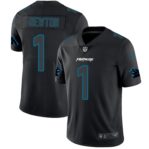 Carolina Panthers #1 Cam Newton Black Men's Stitched Limited Rush Impact Jersey Men's cheap jerseys for sale - CheapJerseys.Shop