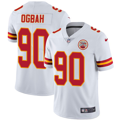 Kansas City Chiefs #90 Emmanuel Ogbah White Men's Stitched Vapor Untouchable Limited Jersey Men's cheap jerseys for sale - CheapJerseys.Shop