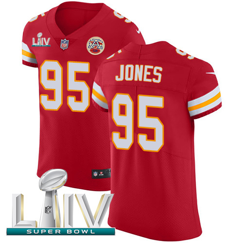 Chiefs #95 Chris Jones Red Super Bowl LIV 2020 Team Color Men's Stitched Vapor Untouchable Elite Jersey cheap jerseys for sale - CheapJerseys.Shop