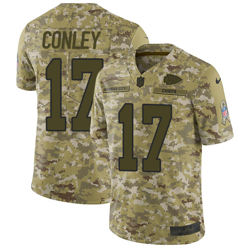 Kansas City Chiefs #17 Chris Conley Camo Men's Stitched Limited 2018 Salute To Service Jersey Men's cheap jerseys for sale - CheapJerseys.Shop