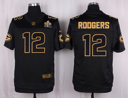Packers #12 Aaron Rodgers Black Men's Stitched Elite Pro Line Gold Collection Jersey cheap jerseys for sale - CheapJerseys.Shop