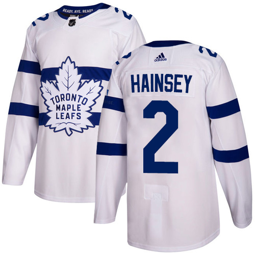 Maple Toronto Maple Leafs #2 Ron Hainsey White Authentic 2018 Stadium Series Stitched Jersey Men's cheap jerseys for sale - CheapJerseys.Shop