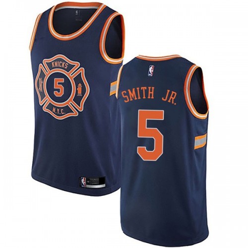 New York Knicks #5 Dennis Smith Jr Navy Youth Swingman City Edition Jersey Youth cheap jerseys for sale - CheapJerseys.Shop