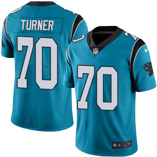 Carolina Panthers #70 Trai Turner Blue Youth Stitched Limited Rush Jersey Youth cheap jerseys for sale - CheapJerseys.Shop