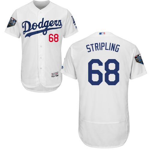 Los Angeles Dodgers #68 Ross Stripling White Flexbase Authentic Collection 2018 World Series Stitched Jersey Men's cheap jerseys for sale - CheapJerseys.Shop