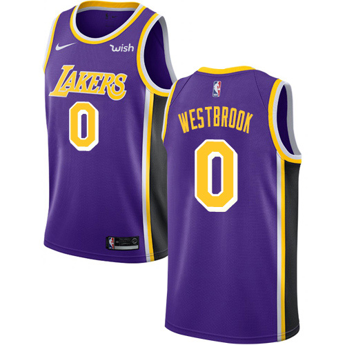 Los Angeles Lakers #0 Russell Westbrook Purple Swingman Statement Edition Jersey Mens cheap jerseys for sale - CheapJerseys.Shop