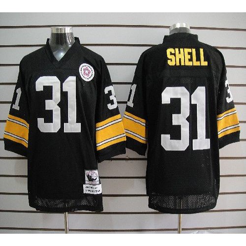 Mitchell And Ness Pittsburgh Steelers #31 Donnie Shell Black Stitched Jersey Men's cheap jerseys for sale - CheapJerseys.Shop