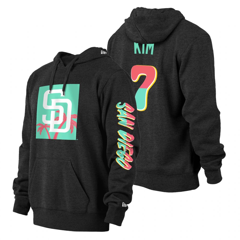 San Diego Padres #7 Ha-Seong Kim Men's 2022 City Connect Hoodie - Black cheap jerseys for sale - CheapJerseys.Shop