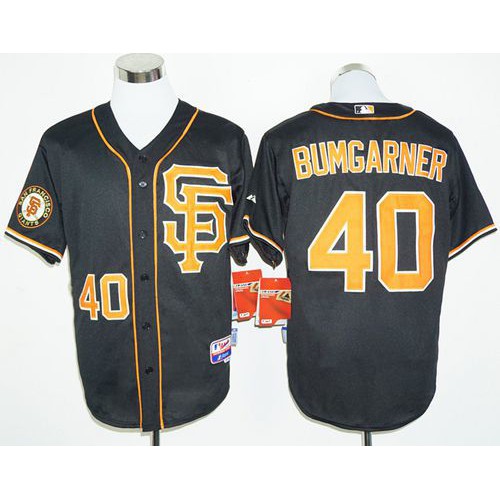 San Francisco Giants #40 Madison Bumgarner Black 2016 Cool Base Stitched Jersey Men's cheap jerseys for sale - CheapJerseys.Shop