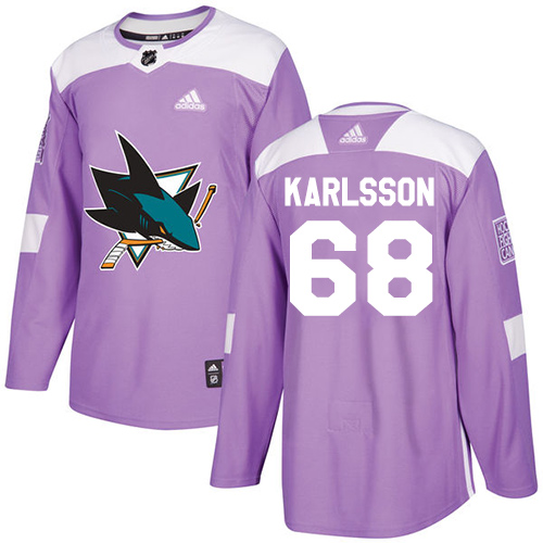 San Jose Sharks #68 Melker Karlsson Purple Authentic Fights Cancer Stitched Youth Jersey Youth cheap jerseys for sale - CheapJerseys.Shop